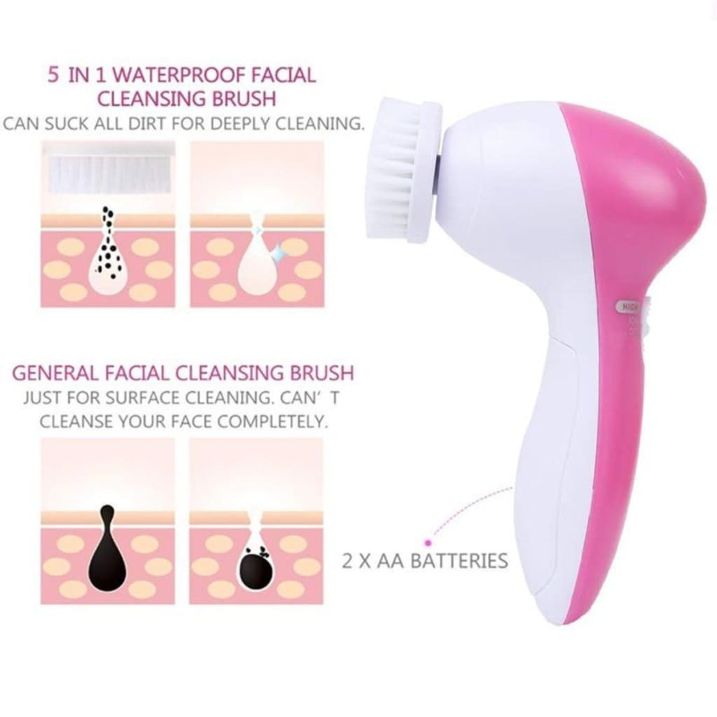 5 in 1 Face Massage Cleansing Brush Set - Skincare Tools &amp; Device