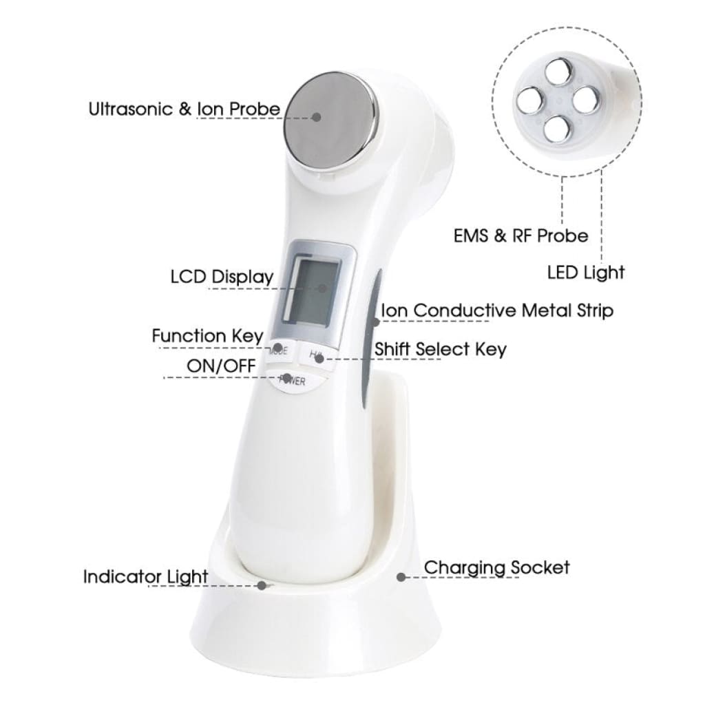 6 in1 LED RF Photon Therapy Facial Skin Lifting Rejuvenation Face - Skincare Tools &amp; Device