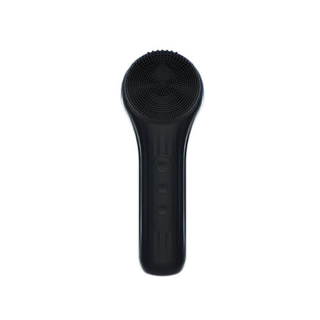 Electric Face Cleaner Sonic Silicond Facial Cleansing Brush - Black - Skincare Tools &amp; Device