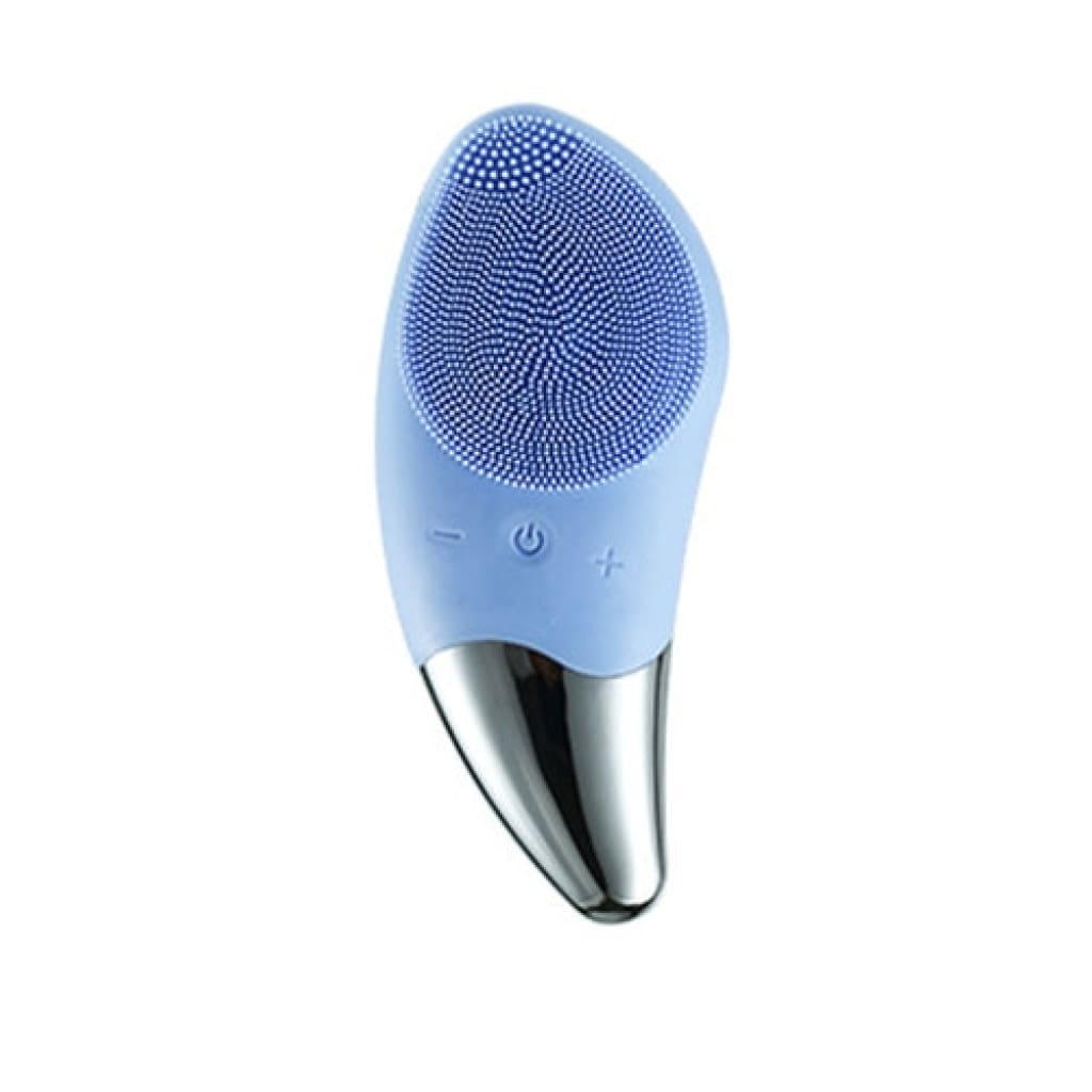 Mini Electric Facial Cleansing Brush Silicone Sonic Face Cleaner Deep - blue - Skincare Tools &amp; Device