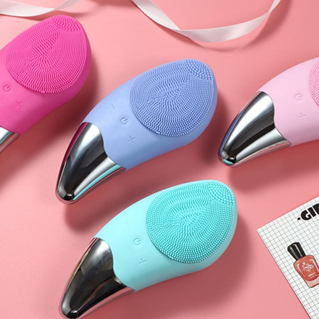 Mini Electric Facial Cleansing Brush Silicone Sonic Face Cleaner Deep - Skincare Tools & Device