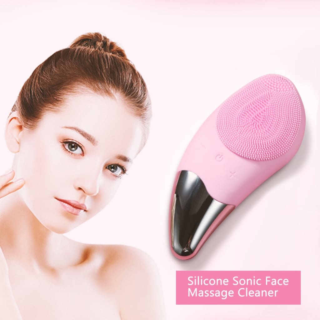 Mini Electric Facial Cleansing Brush Silicone Sonic Face Cleaner Deep - Skincare Tools &amp; Device
