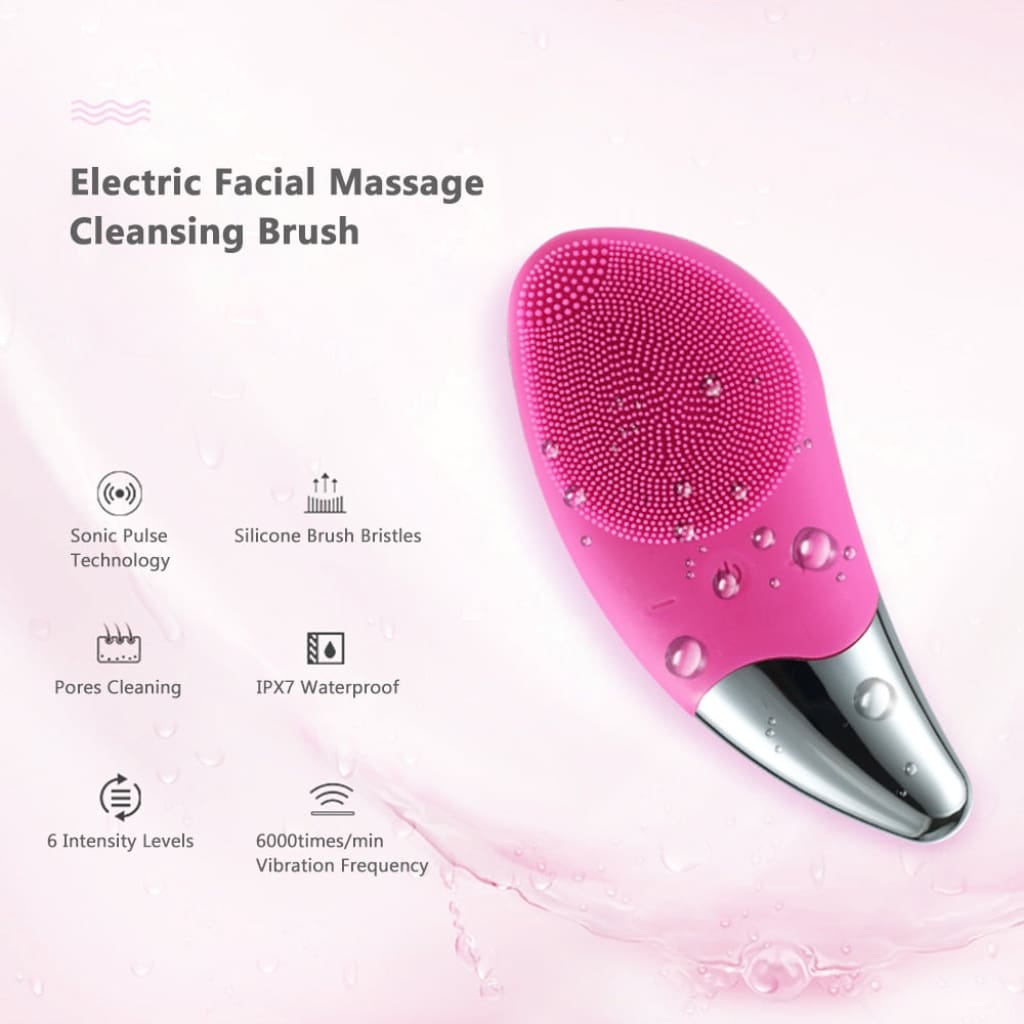 Mini Electric Facial Cleansing Brush Silicone Sonic Face Cleaner Deep - Skincare Tools &amp; Device