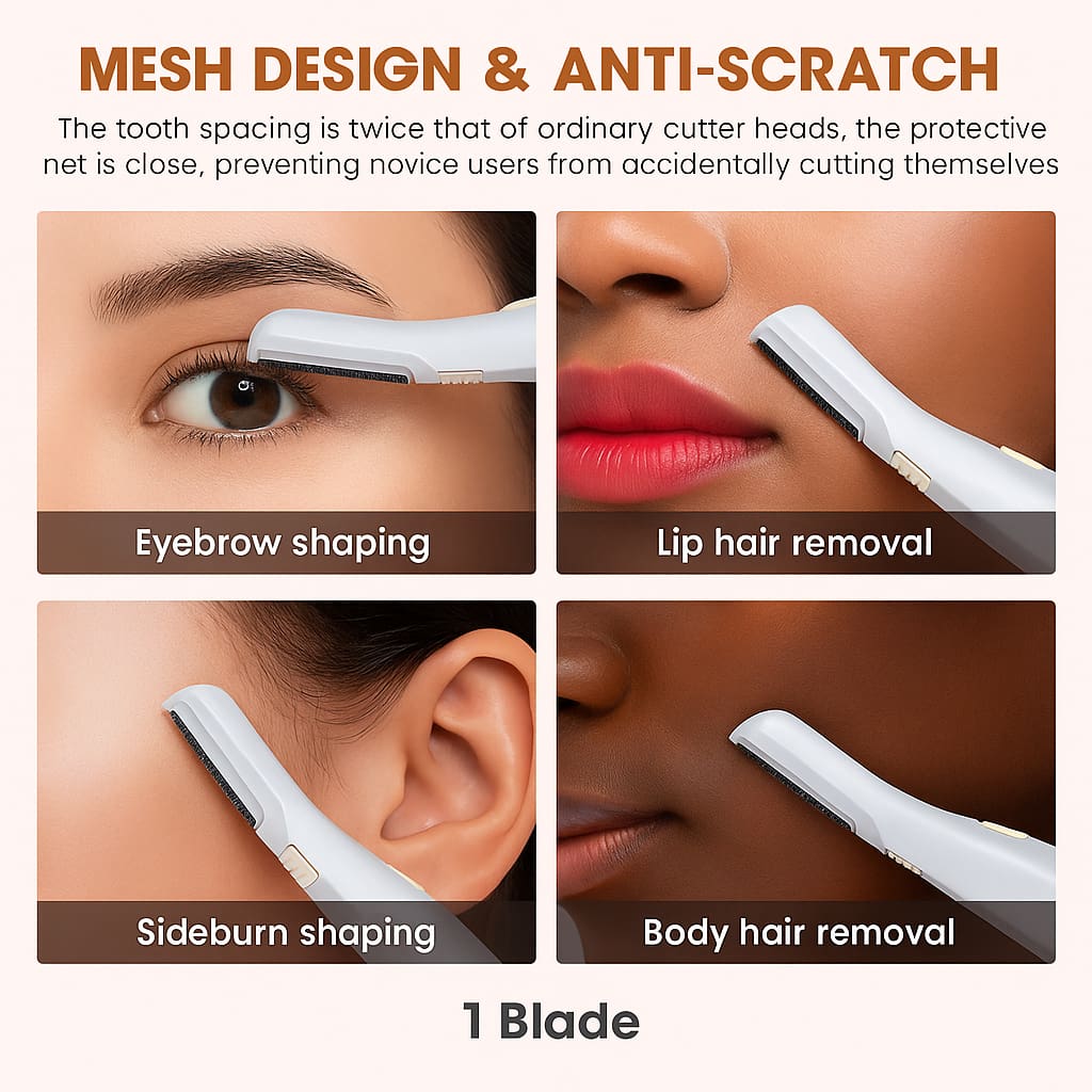 Replacement Blades for Finishing Touch Flawless Dermaplane Glo – White (18-Pack)
