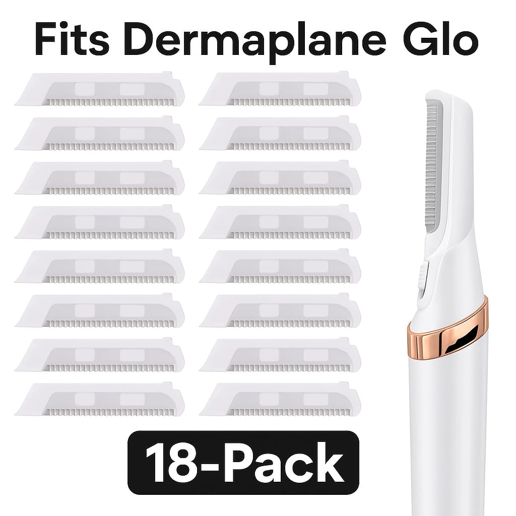 Replacement Blades for Finishing Touch Flawless Dermaplane Glo – White (18-Pack)