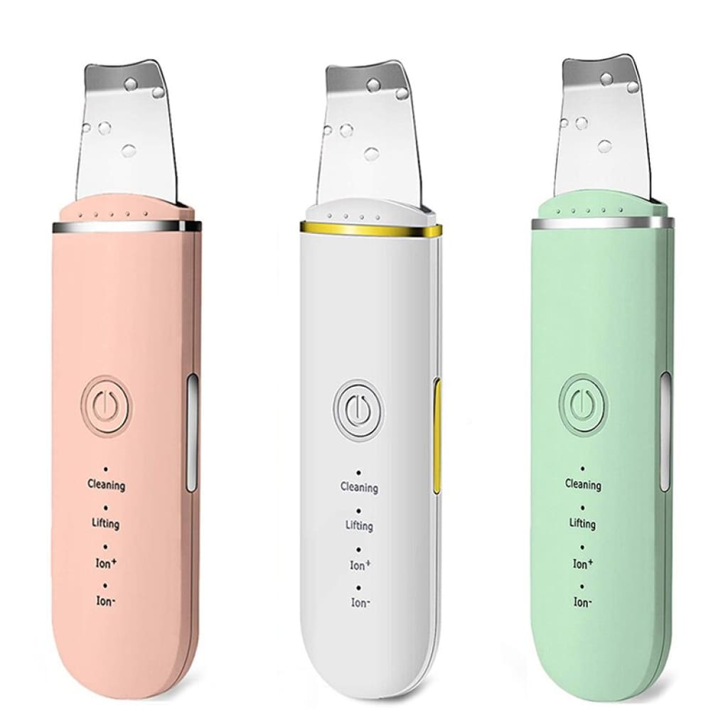 Ultrasonic Skin Scrubber Electric Vibration Deep Face Cleaning Peeling - Skincare Tools &amp; Device