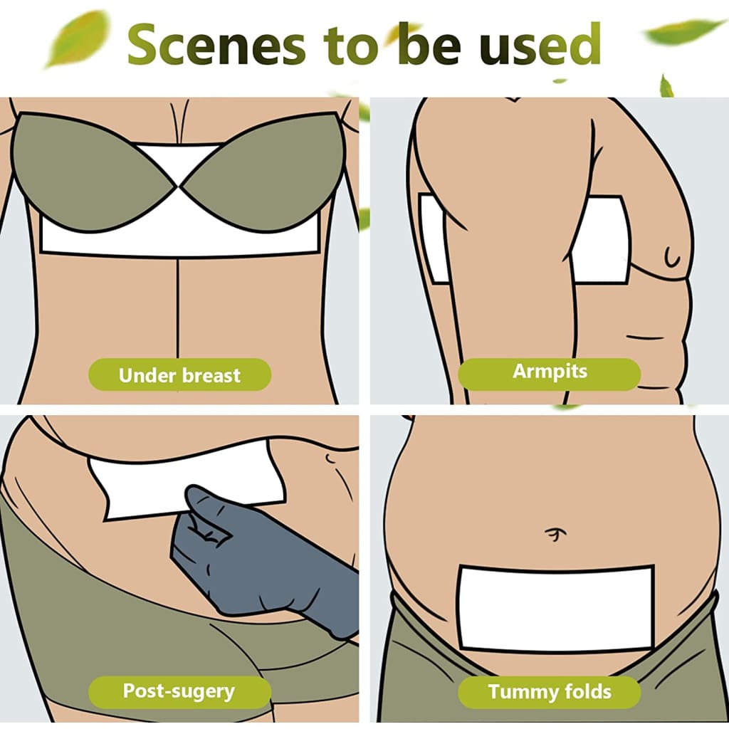 20 Counts Skinfold Dry Sheet Soft Absorbent Pads Pre Cut Disposable Abdominal Pads, - Eczema Psoriasis &amp; Rosacea Care