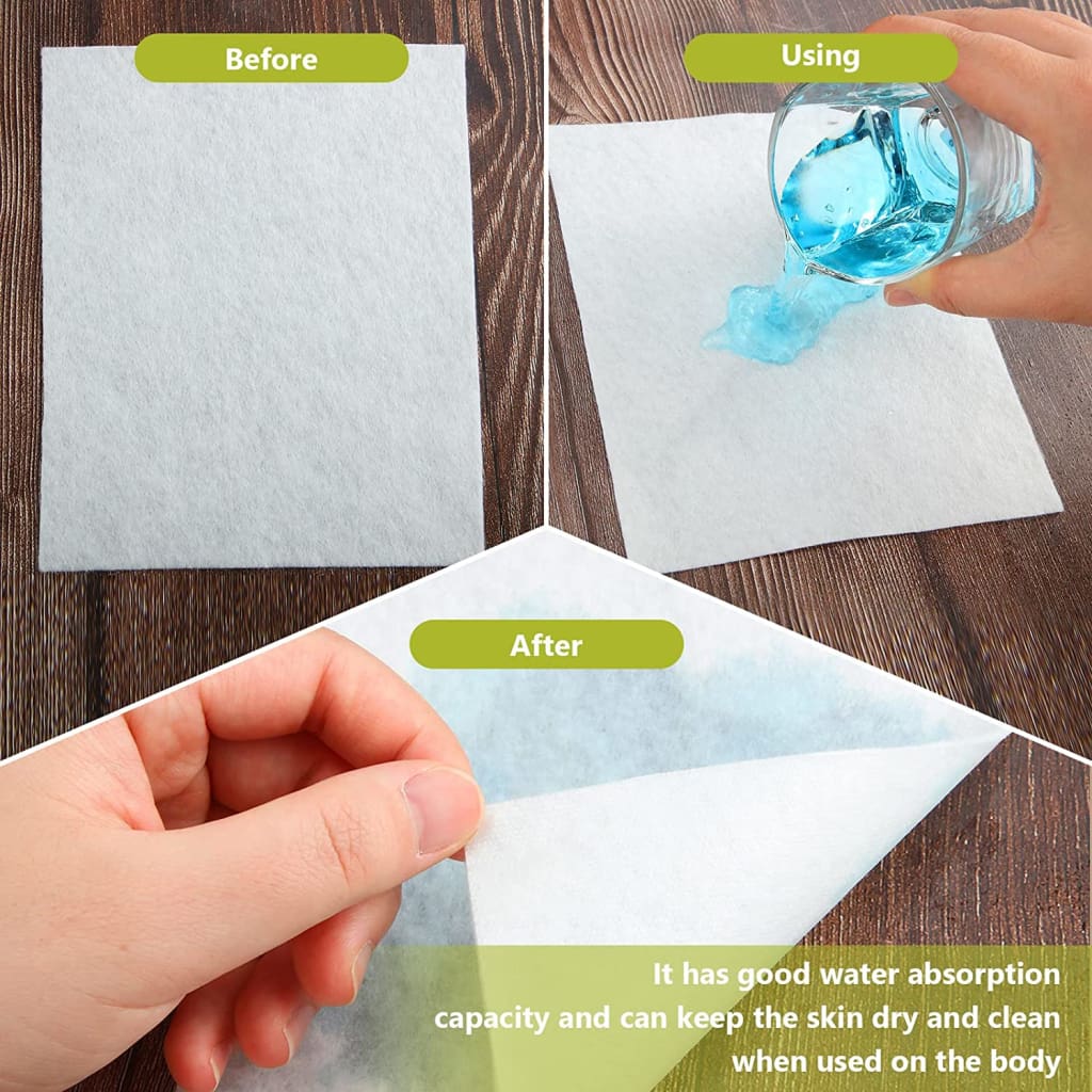 20 Counts Skinfold Dry Sheet Soft Absorbent Pads Pre Cut Disposable Abdominal Pads, - Eczema Psoriasis &amp; Rosacea Care