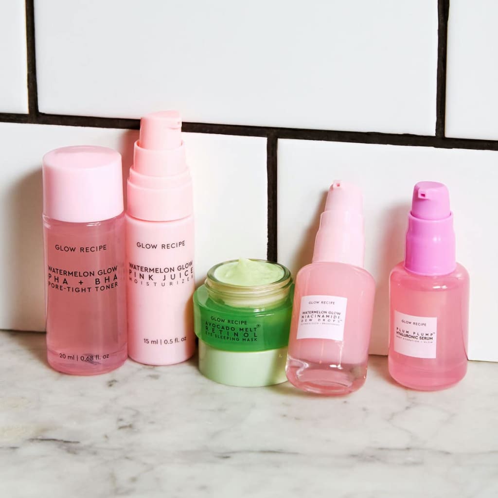 Babies Skincare Kit - Gift Set with Retinol Eye Mask Oil Free Face Moisturizer BHA PHA Facial Toner Hyaluronic Acid Serum - Sets &amp; Kits