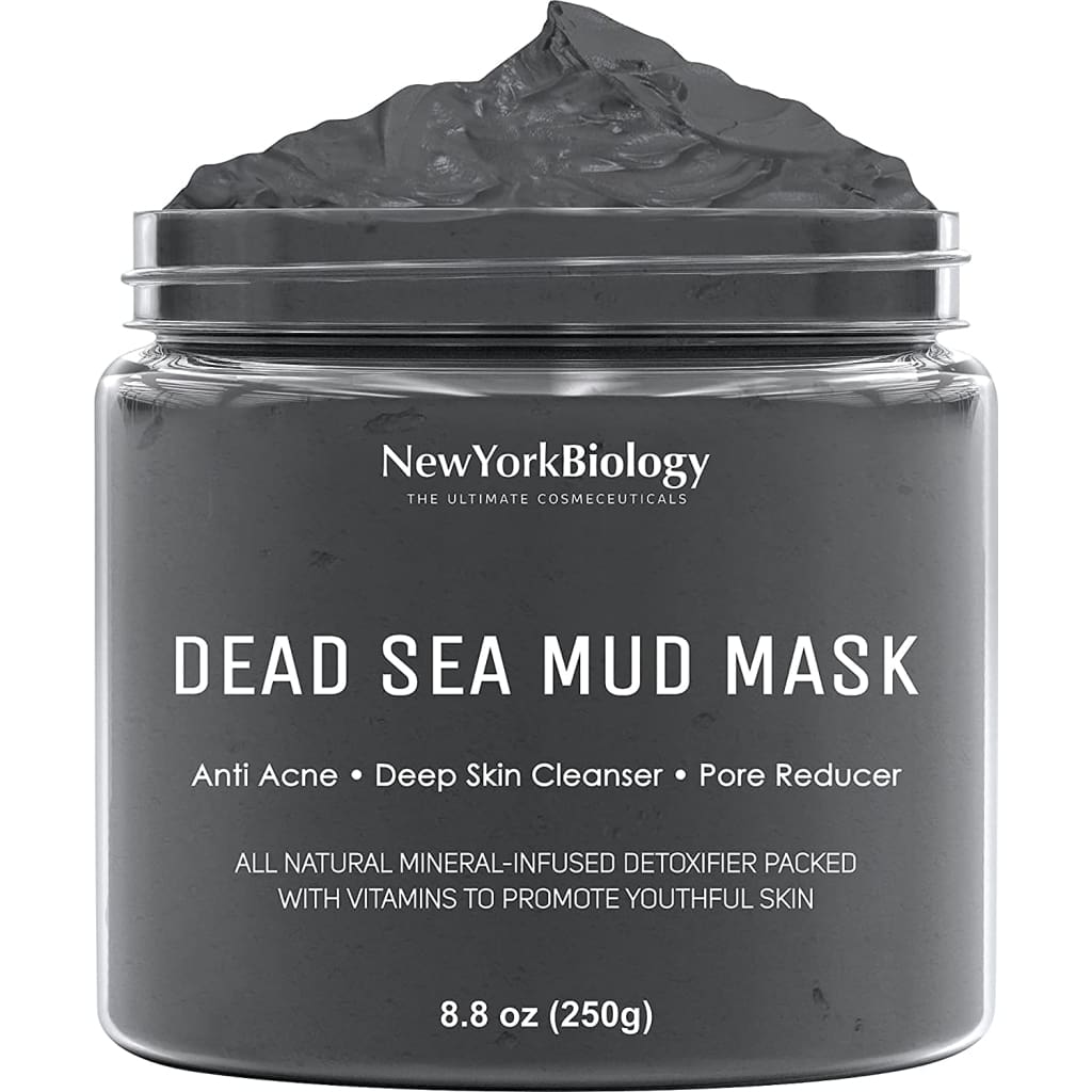 Biology Dead Sea Mud Mask for Face and Body - Spa Quality Pore Reducer Acne Blackheads Oily Skin Natural Skincare Women Men - Tightens A 