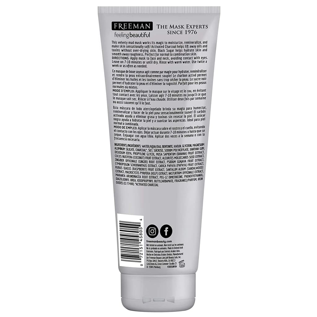 Detoxifying Charcoal Mud Facial Mask Hydrating and Oil Absorbing Beuty Face - Masks