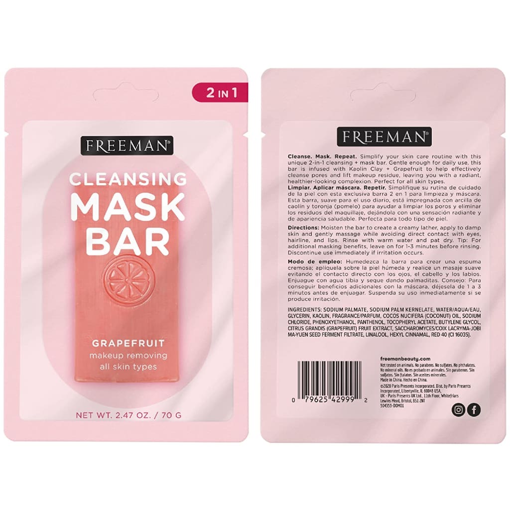 Facial Mask Bar Bundle for Pore Cleansing Hydrating &amp; Makeup Removal - Masks
