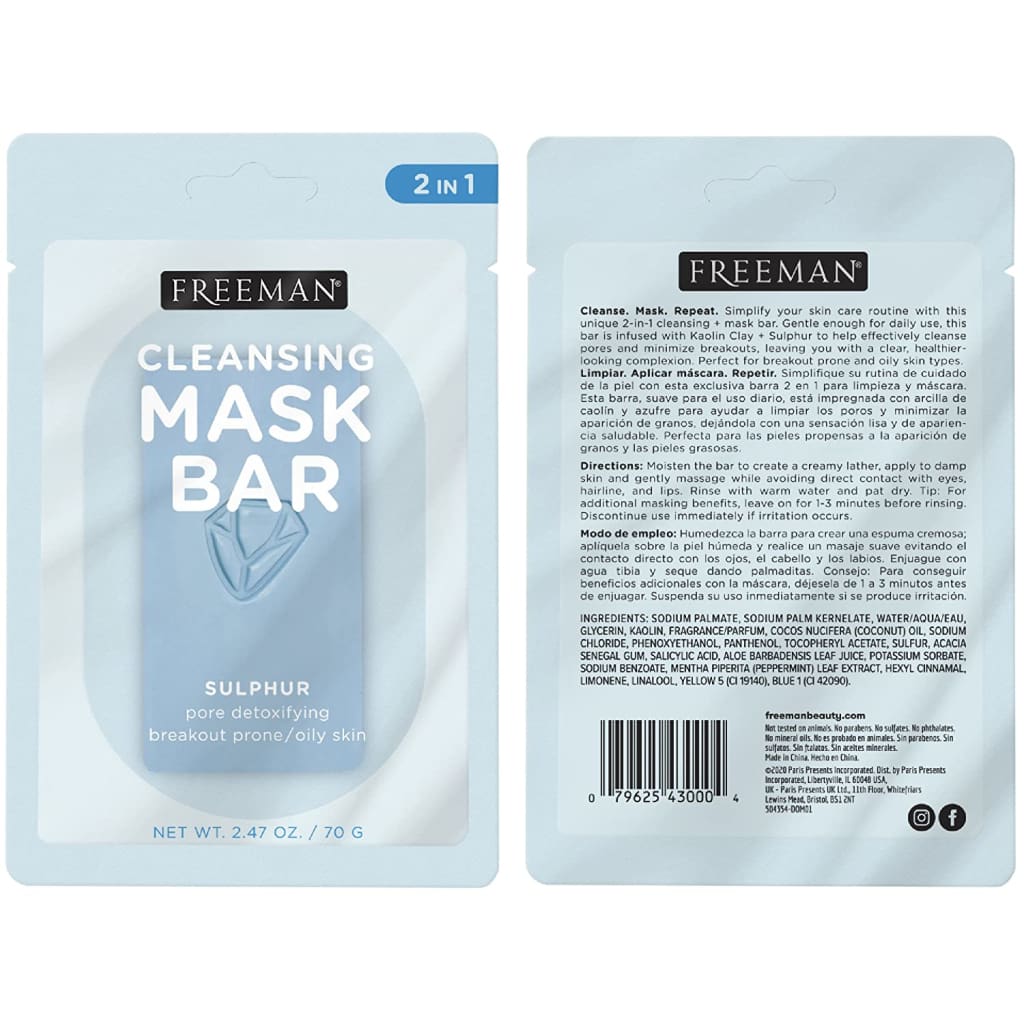 Facial Mask Bar Bundle for Pore Cleansing Hydrating &amp; Makeup Removal - Masks