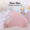 Gua Sha Facial Tools - Self Care Gifts for Women Skin Natural Massager Skincare Face Body Relieve Muscle Tensions Reduce Puffiness (Pink) - 