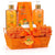 Father’s Day Gifts - Home Spa Gift Basket - Orange & Mango Fragrance - 7 Piece Bath Body Set For Women Men Contains Shower Gel, - Sets Kits