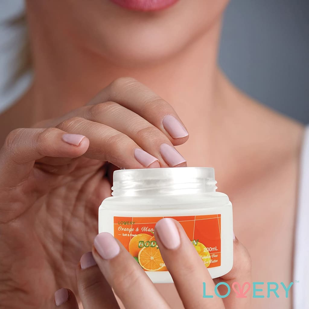 Home Spa Gift Basket - Orange &amp; Mango Fragrance - 7 Piece Bath Body Set For Women Men Contains Shower Gel, - Sets Kits