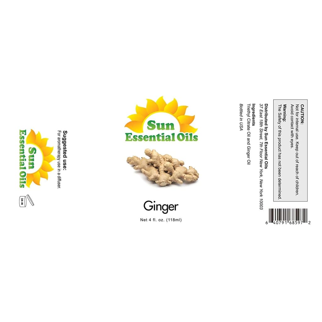 Oils 4oz - Ginger Essential Oil - 4 Fluid Ounces - Singles