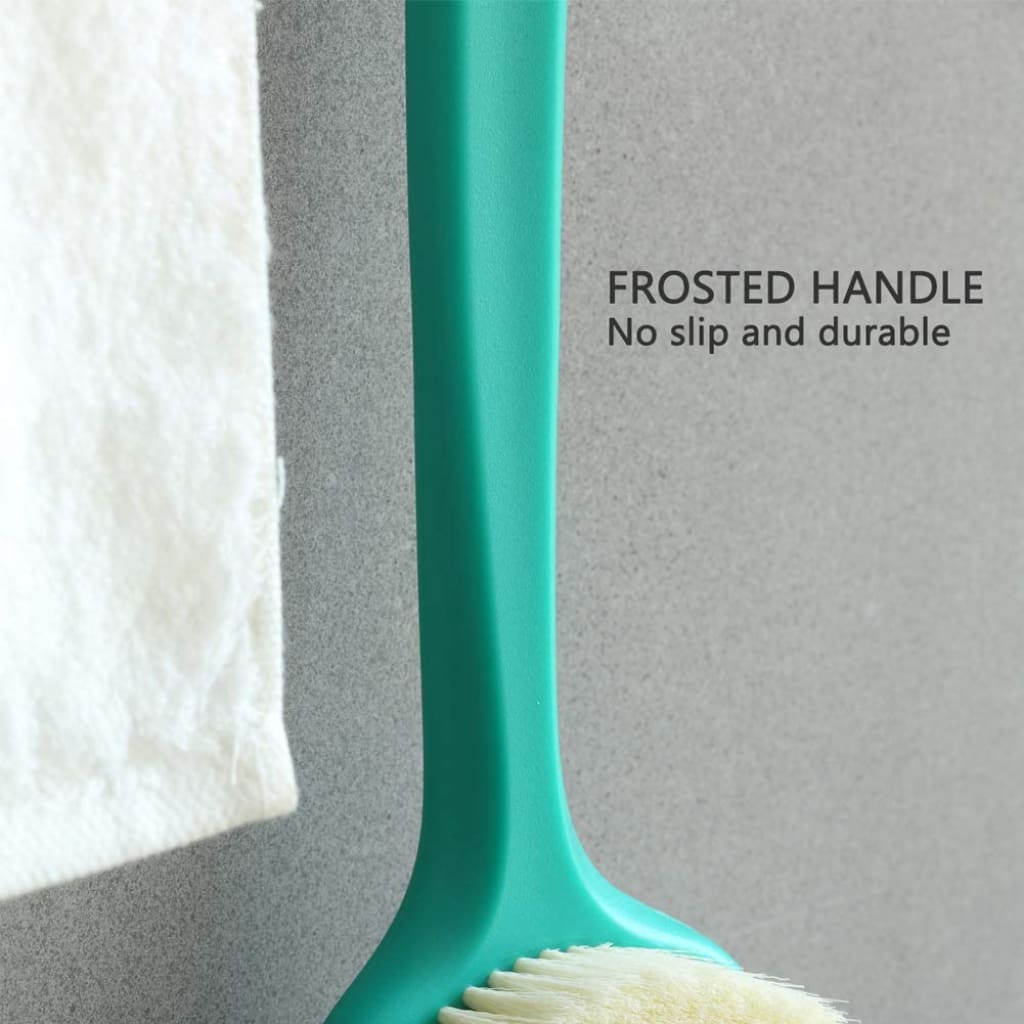 skin care Beauty &amp; Personal Bath Shower Wet or Dry Brushing Body Brush (14 inch Green +White) - Brushes