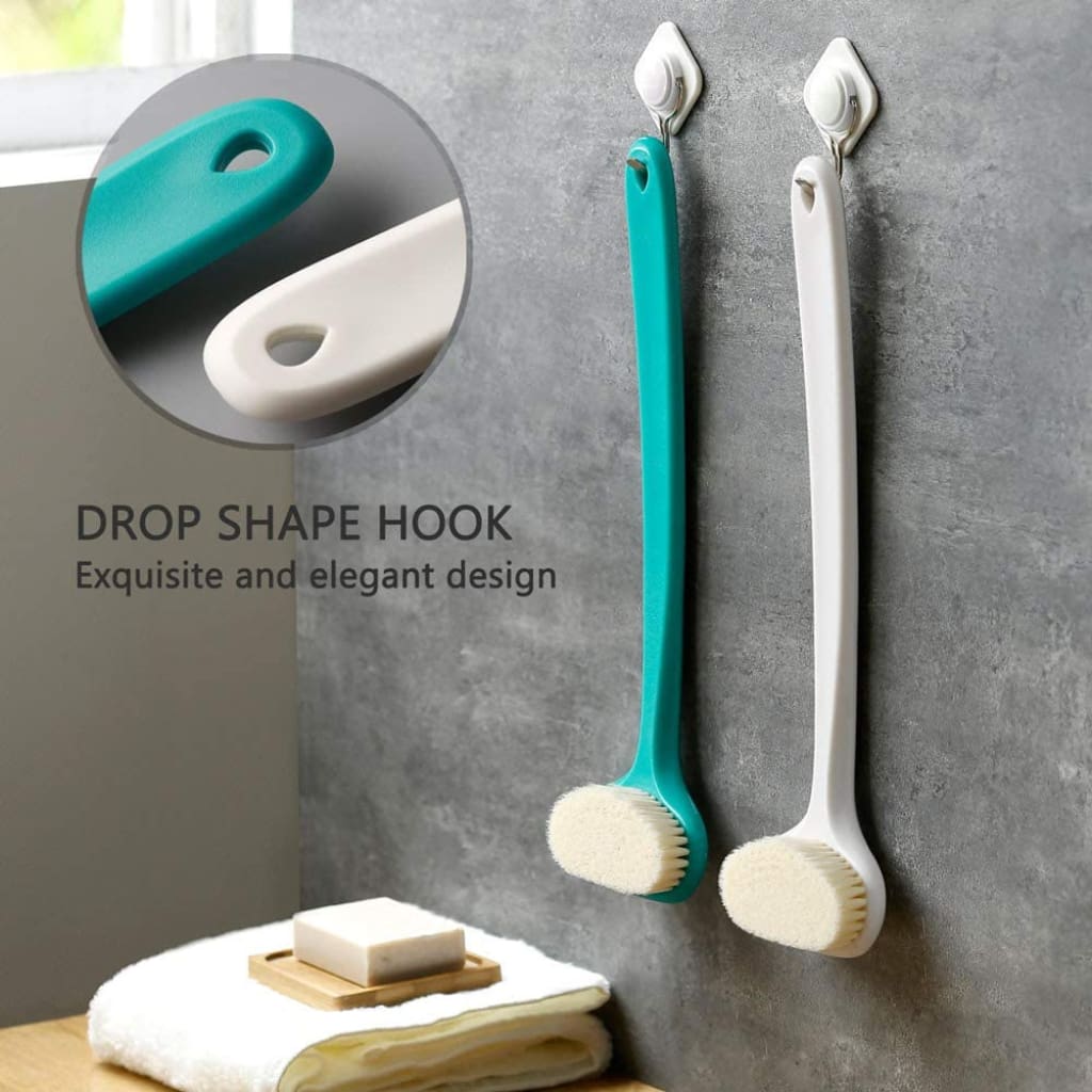 skin care Beauty &amp; Personal Bath Shower Wet or Dry Brushing Body Brush (14 inch Green +White) - Brushes