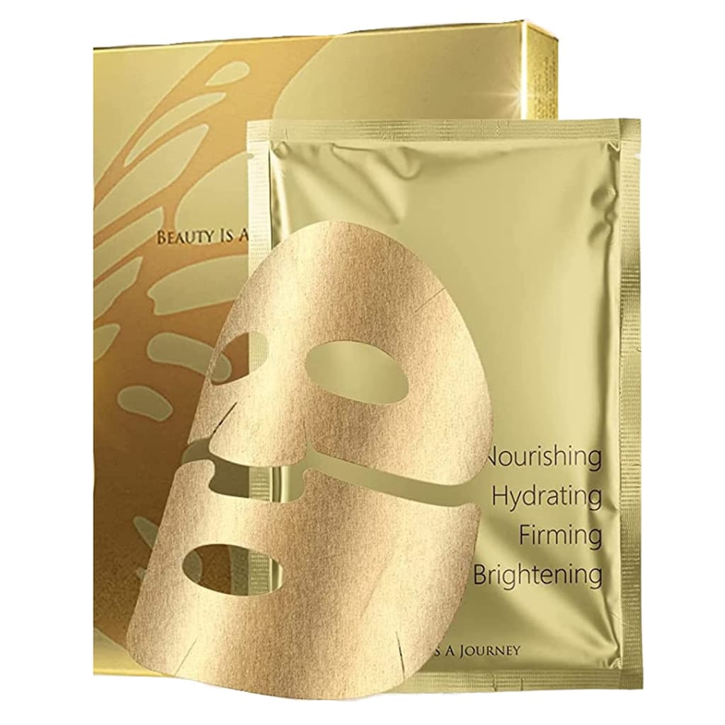 skin care Beauty & Personal Hyaluronic Acid and Collagen - Gold Face Mask Skin Care - 6 Pack - Masks