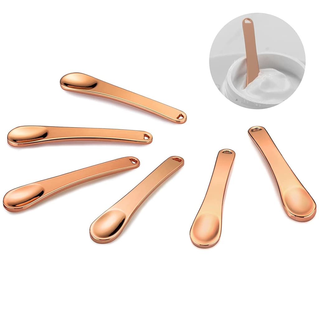 skin care Beauty &amp; Personal Makeup Spoons for Cream Lotions Moisturizers (Rose Gold) - Masks