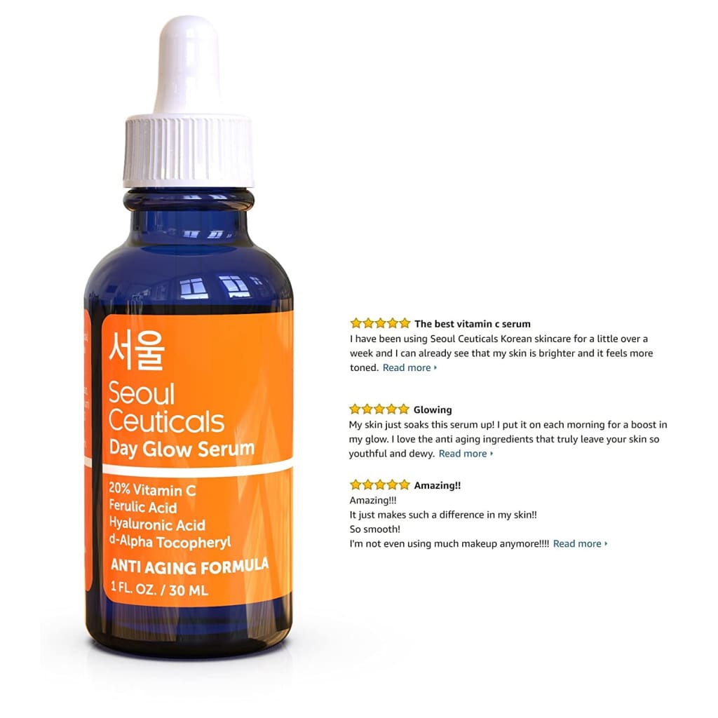 Skin Care K Beauty - 20% Vitamin C Hyaluronic Acid Serum + CE Ferulic Provides Potent Anti Aging, - serums