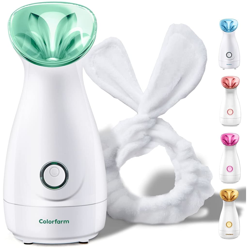 skin careNano Ionic Hot Mist Face Steamer Home Sauna SPA Humidifier Atomizer for Women Men Moisturizing - Replacement Cleansing Brush Heads