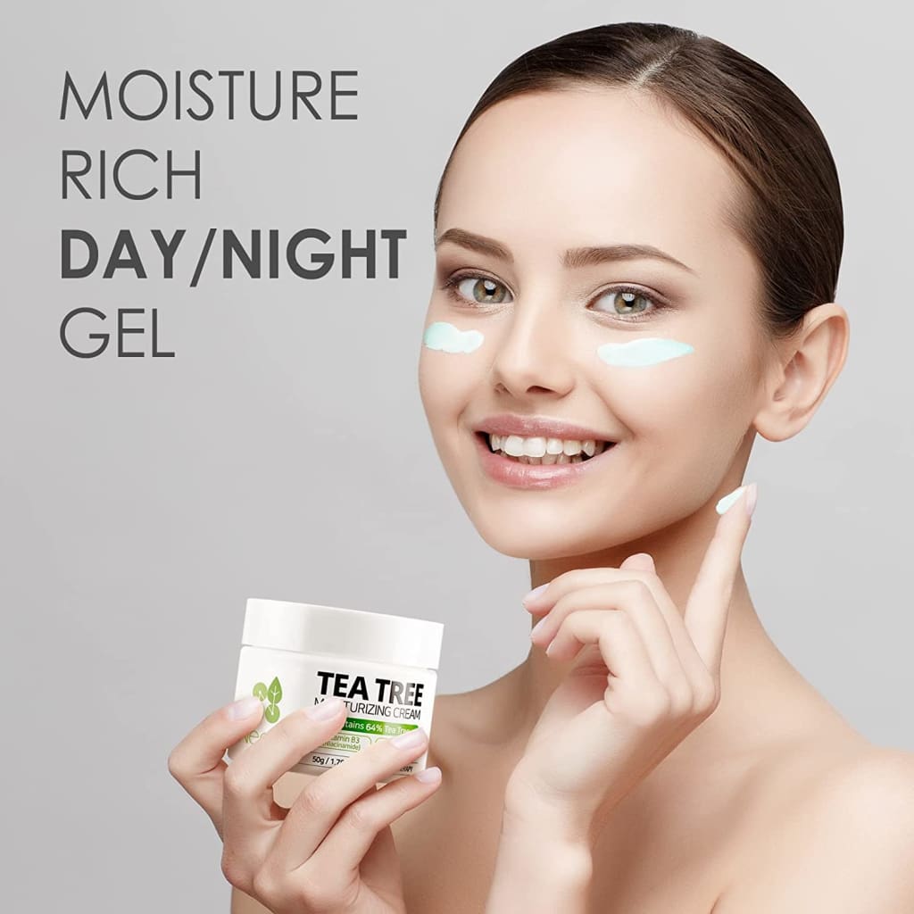 Tea Tree Face Moisturizer for Dry Skin - Cream Woman and Men - Moisturizers